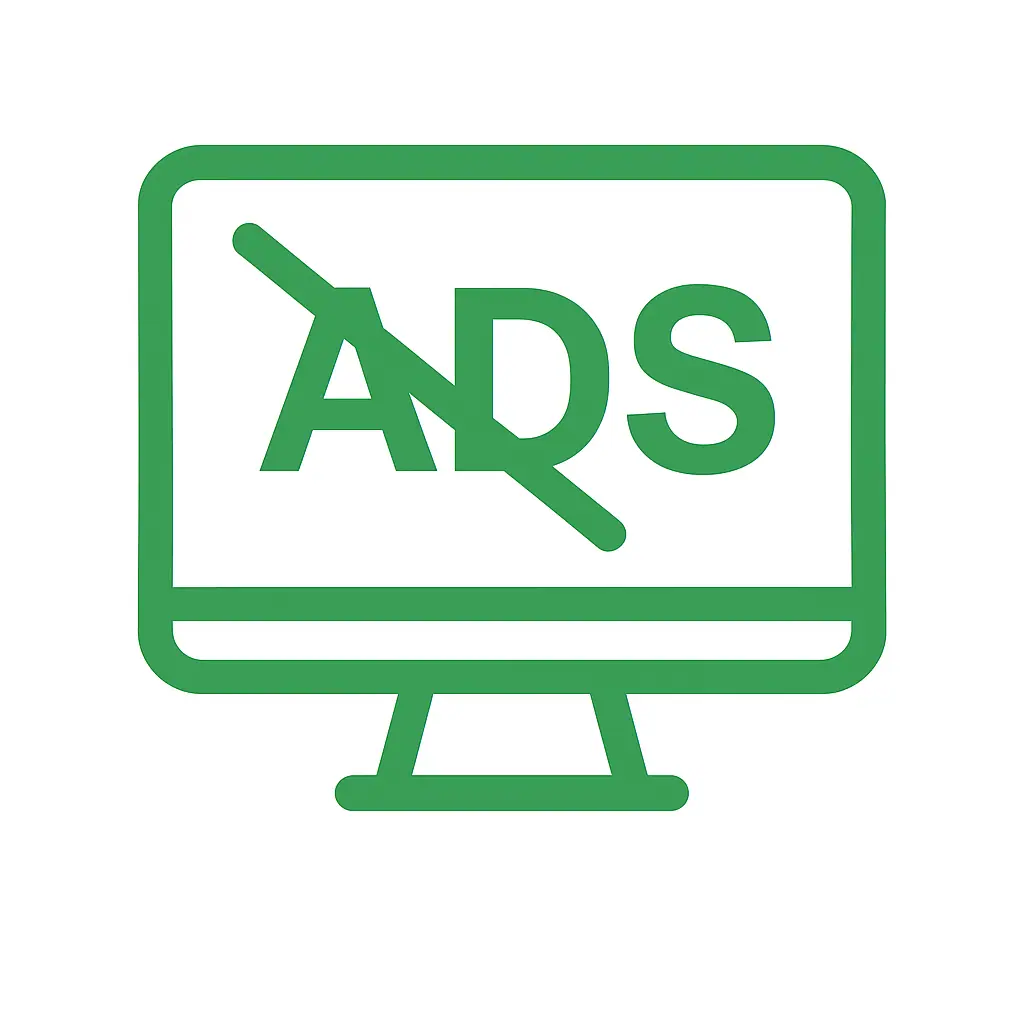 Ads Removed – No Distractions